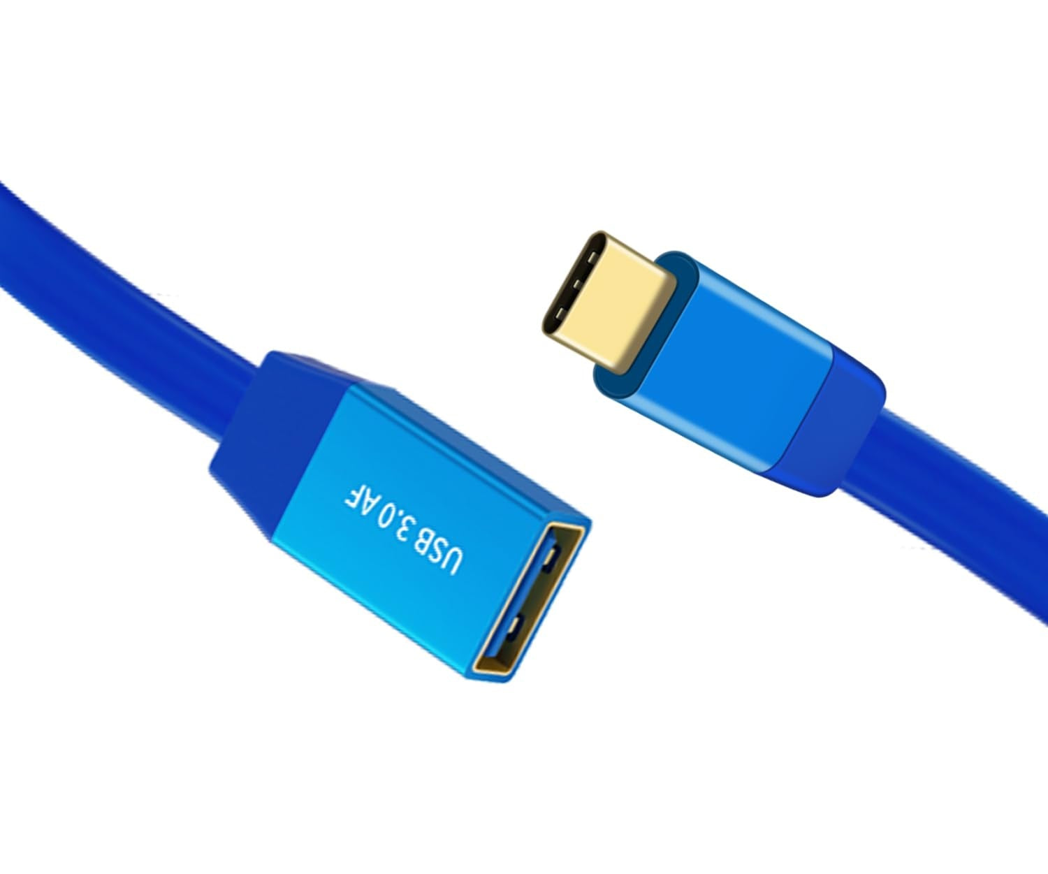 Short USB-C to USB-A adapter cable for portable use