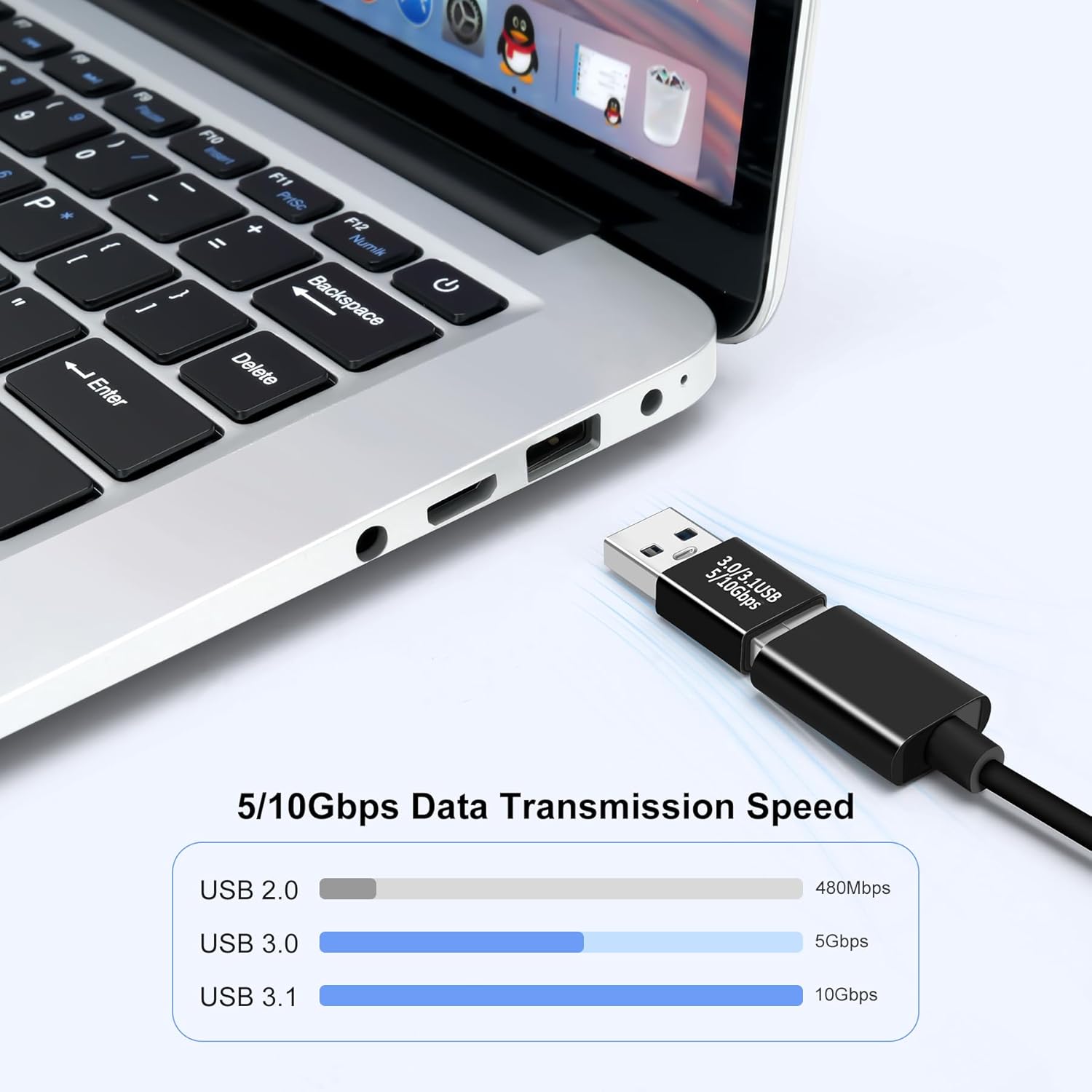 USB 3.0 OTG Extension Adapter, USB 3.0 A Male to A Male Data Converter| 5Gbps