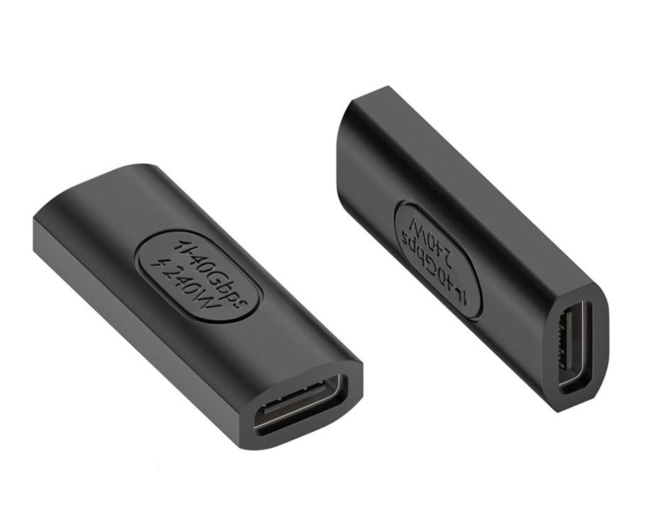 USB4 USB C female to female extension adapter supporting 240W charging and 40Gbps transfer speeds