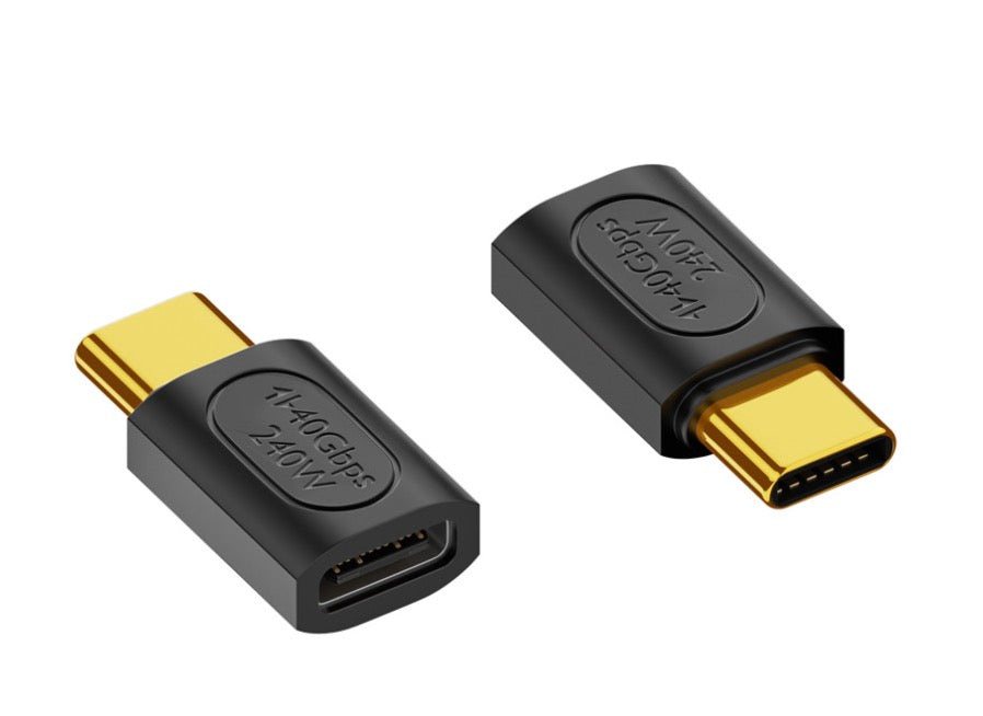 USB4 USB C male to female extension adapter supporting 240W charging and 40Gbps transfer speeds