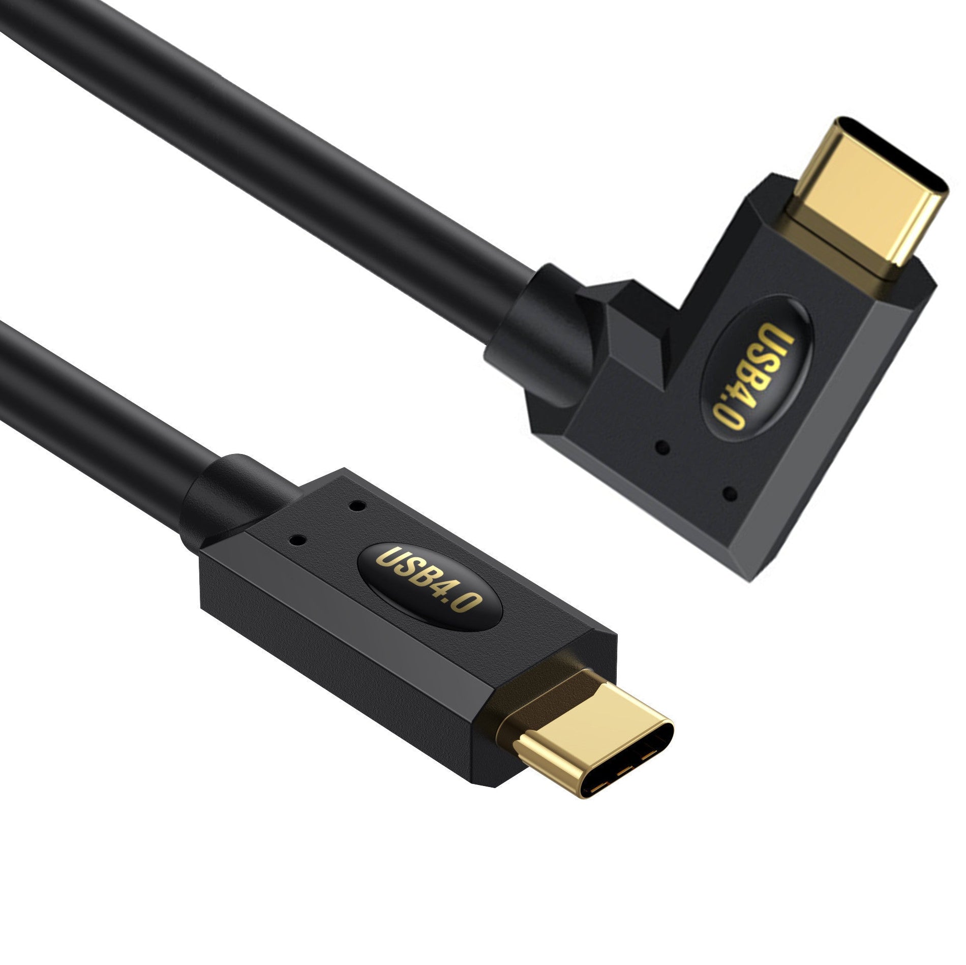 USB4 USB-C right and left angled cable with 40Gbps support