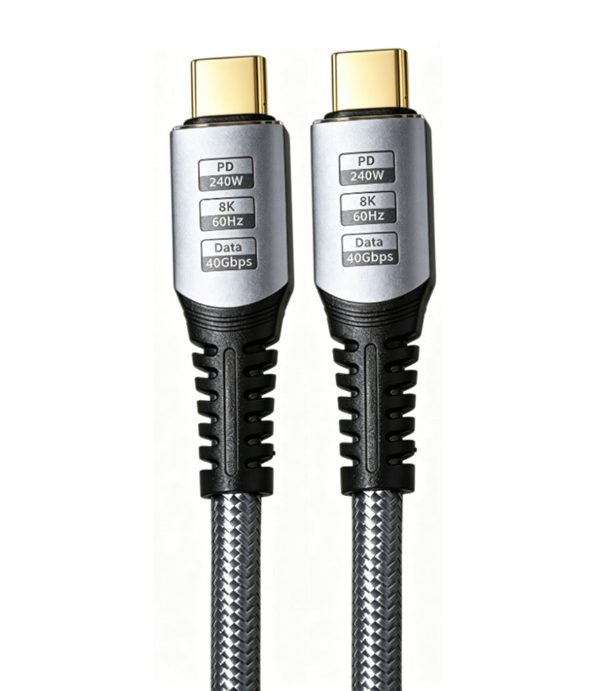 USB4 USB-C to USB-C braided cable supporting 240W, 40Gbps and 8K video