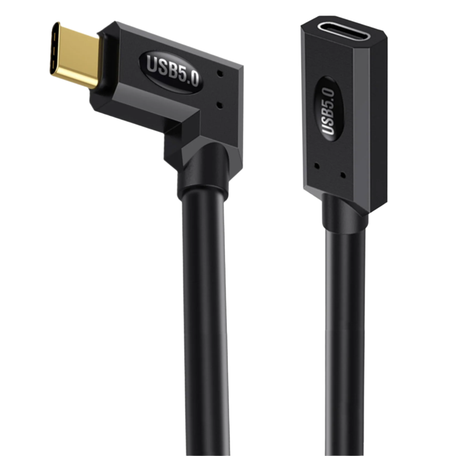 USB 5.0 Type-C Coiled Extension Cable, (Male to Female)|80Gbps|240W Fast Charging|1 Metre