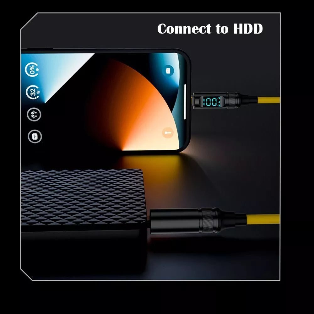 USB C 100W PD Coiled Cable, Male to Male OTG Data Charging Connector | 8K@60Hz 20Gbps