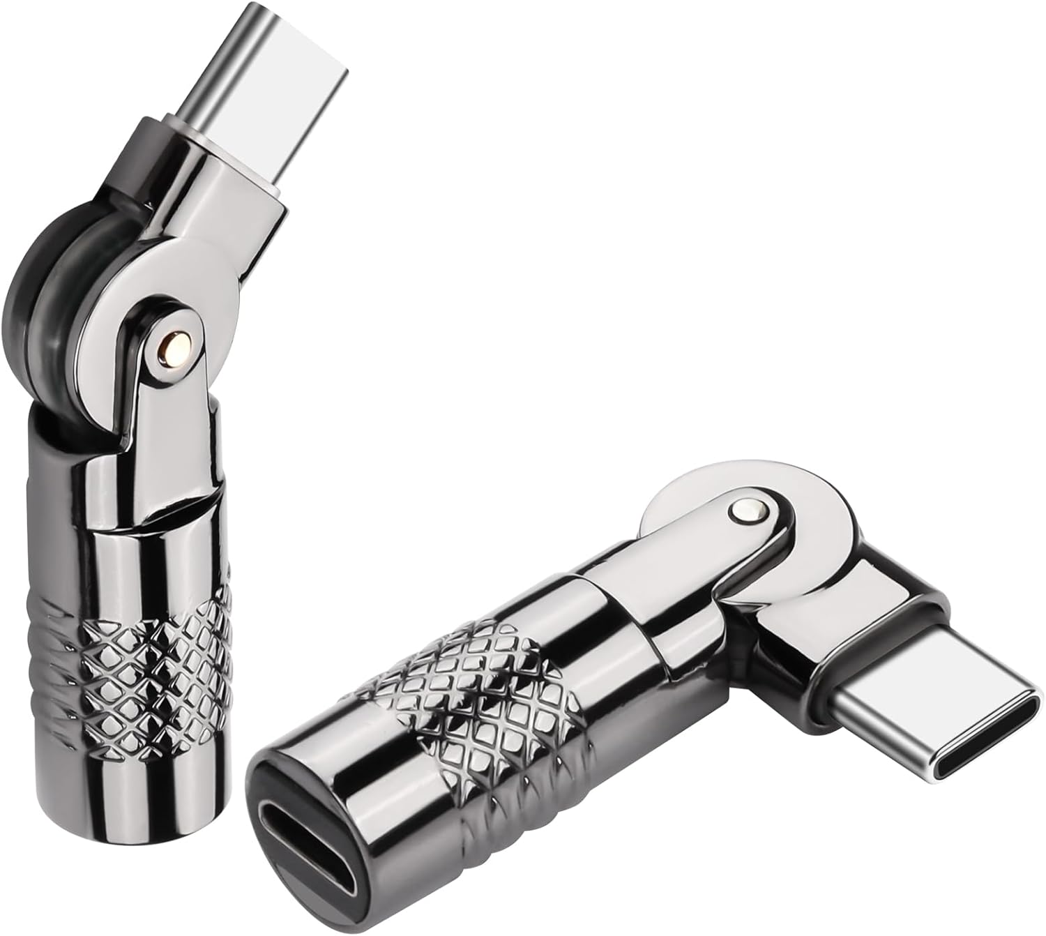 Micro USB to USB C Adapter, Micro 5Pin Female to Type C Male Rotation Converter