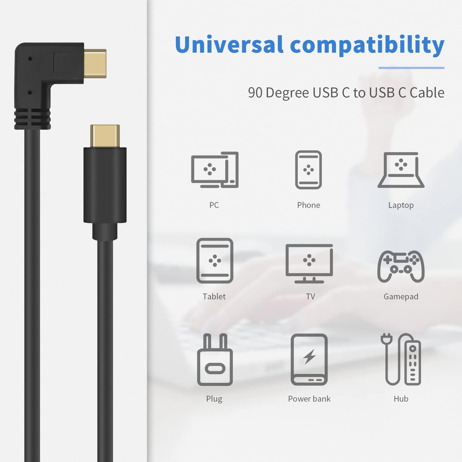 USB C Male to USB C Male PD Charging Cable 60W