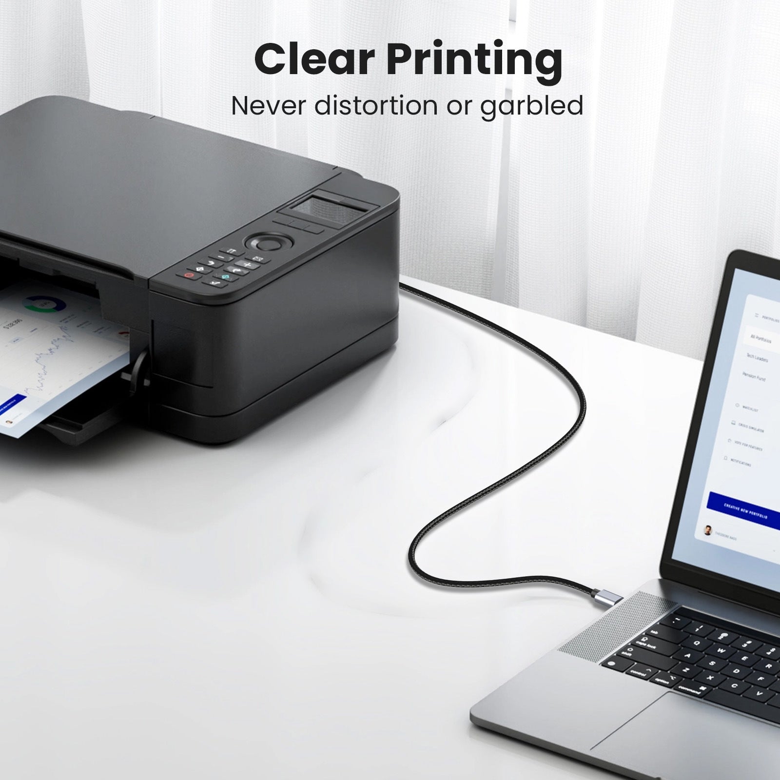 USB C to USB B Printer Cable for Mac MacBook Pro | USB C MIDI Interface Adapter for Yamaha Casio Digital Piano MIDI Controller DJ Controller