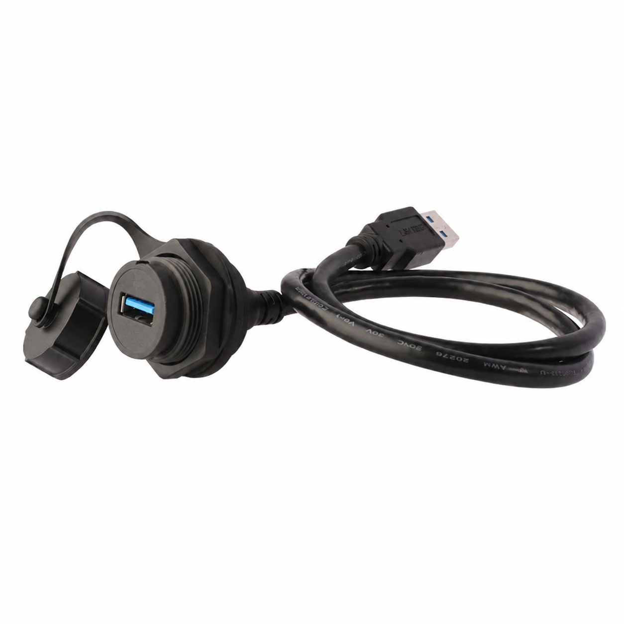 USB female to male waterproof extension cable