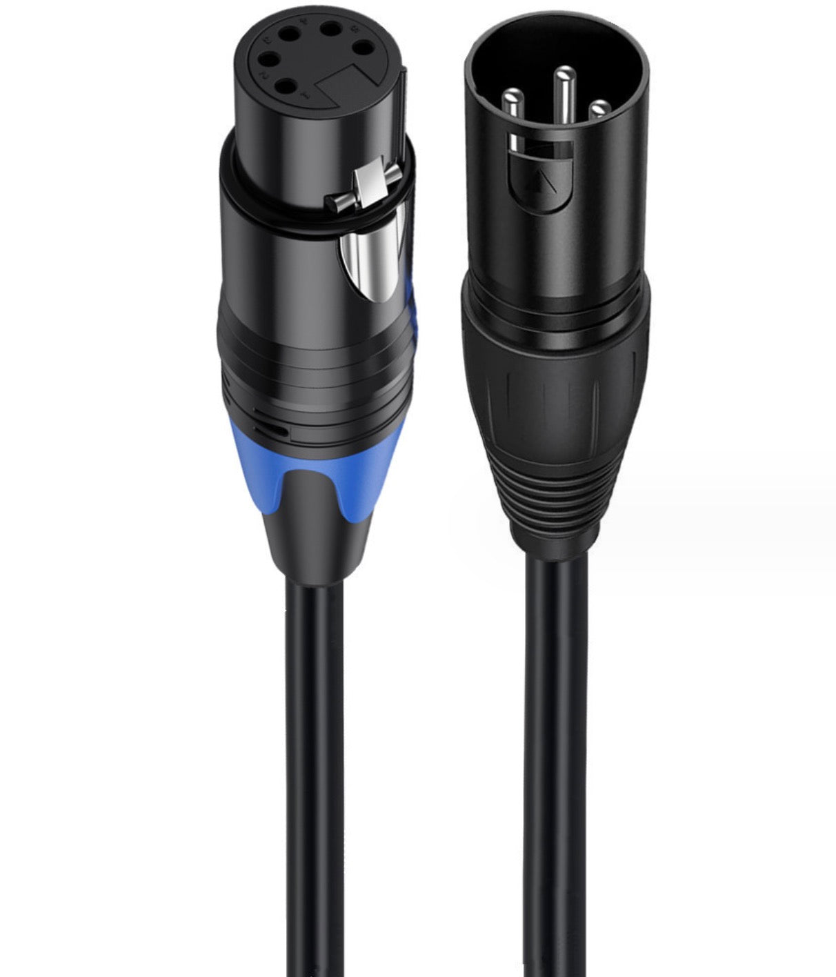 XLR 3 pin male to XLR 5 pin female audio adapter cable with zinc alloy connectors