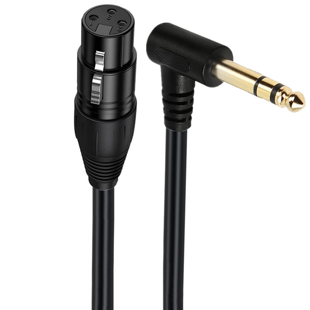 XLR female to 6.35mm TRS balanced audio cable with gold plated connectors