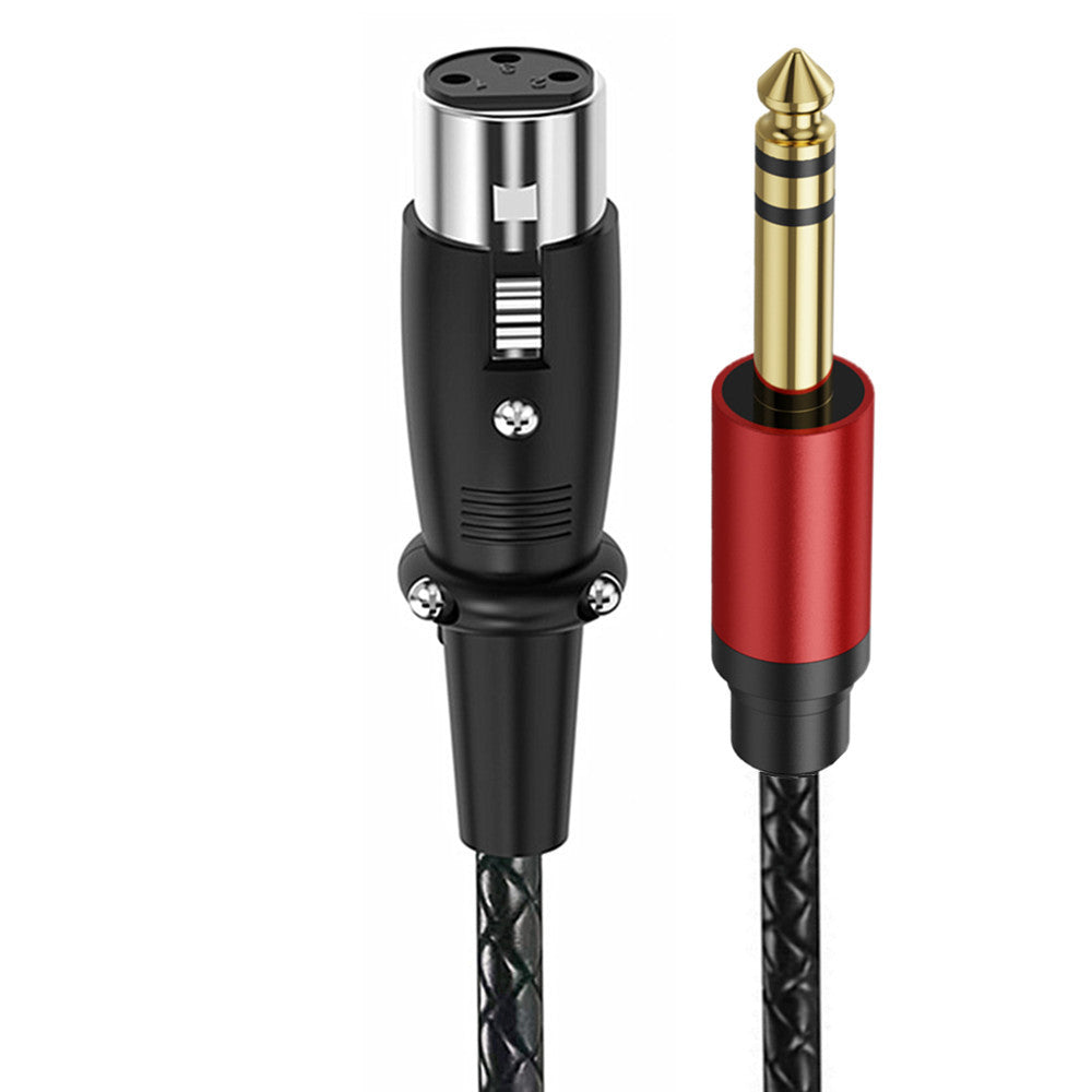 3-pin XLR female to 6.35mm TRS male balanced audio cable