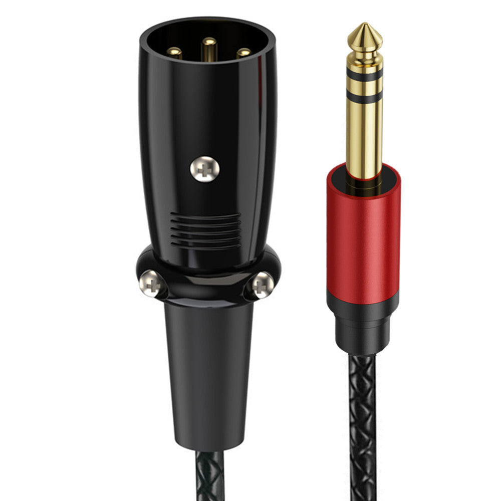 3-pin XLR male to 6.35mm TRS male balanced audio cable
