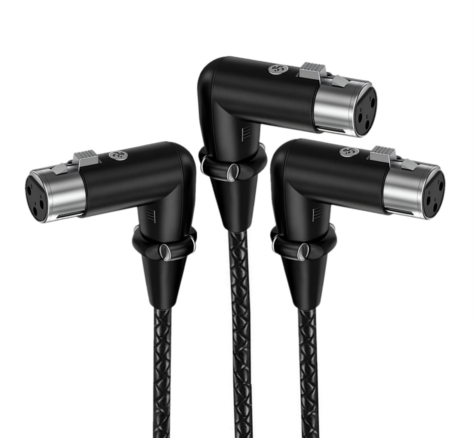 XLR Y Splitter Cable – 3-Pin 1 Female to 2 Female Balanced Mic Adapter 0.5m