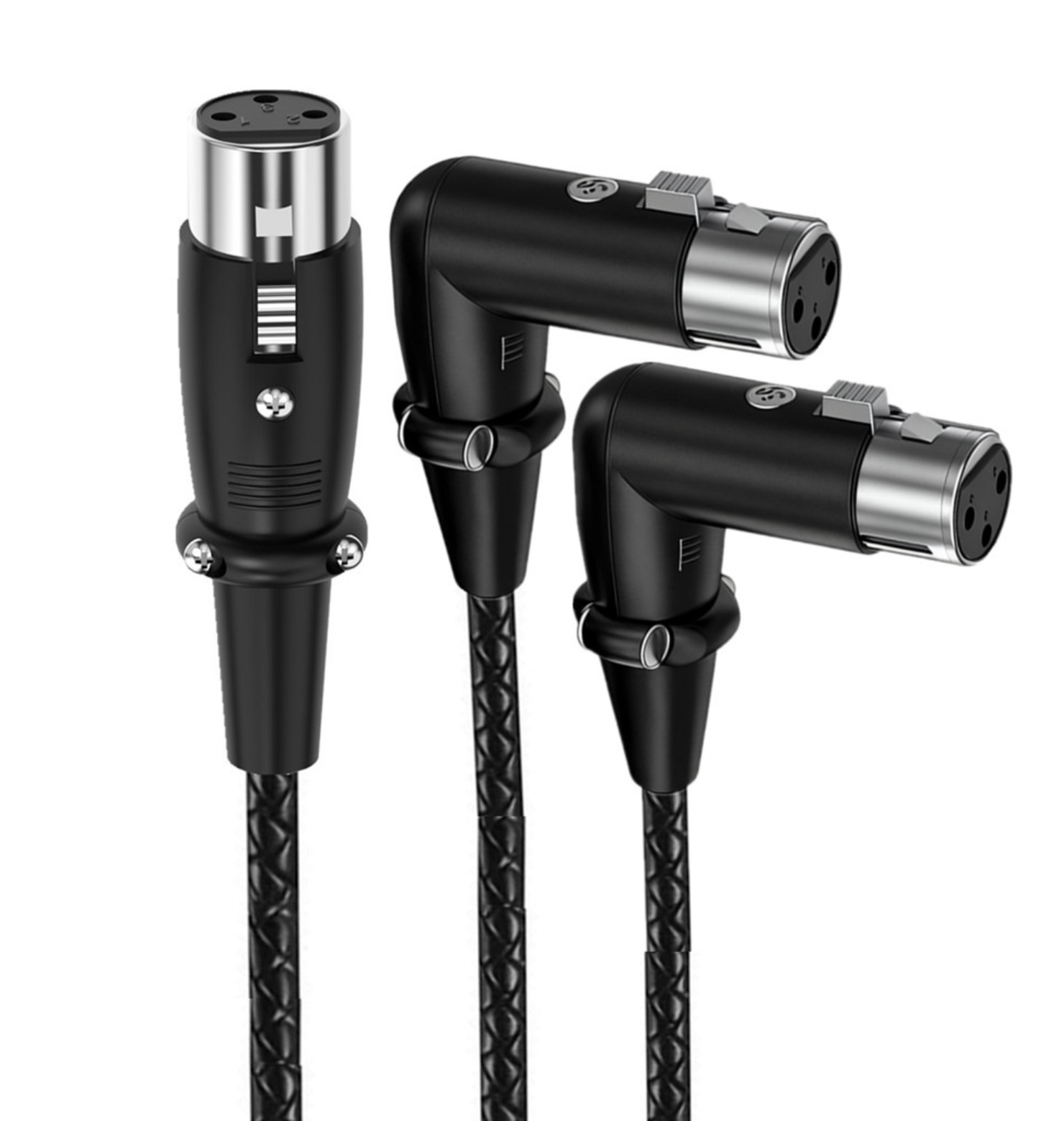 XLR 3 Pin Splitter Cable – 1 Female to 2 Female Y Adapter, Balanced Microphone Audio Cable 0.5m