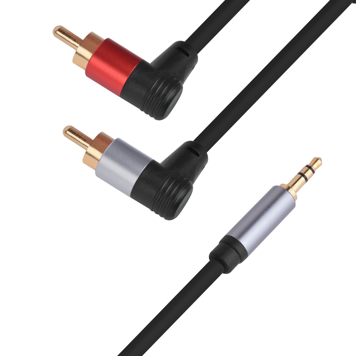 RCA Dual Phono Jack to 3.5mm Stereo Headphone Sound Audio Cable Y Splitter 1.5m