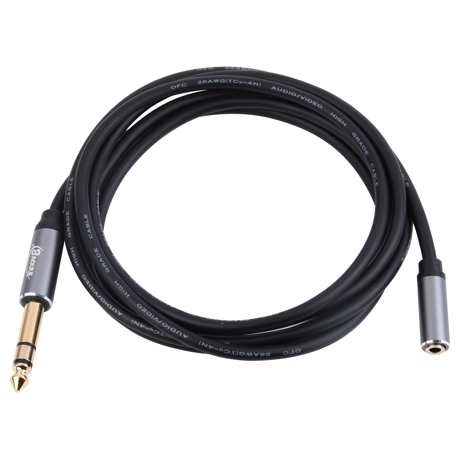 6.35mm Male TRS to 3.5mm Female Headphone Adapter Cable 1.8m