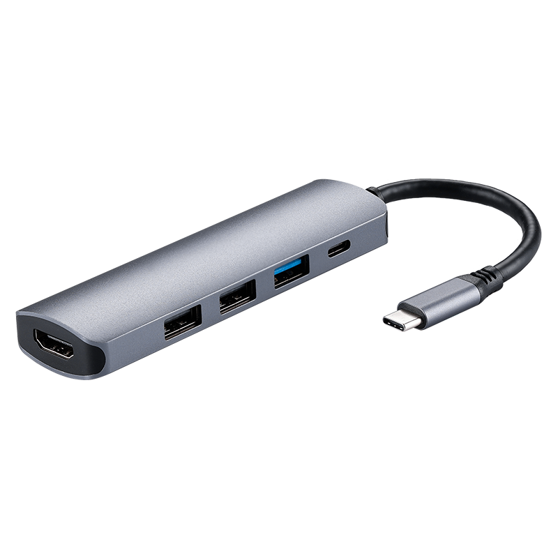 5 in 1 USB-C Thunderbolt 3 Hub to 4K HDMI Adapter, 3 USB Ports, 100W PD Charging