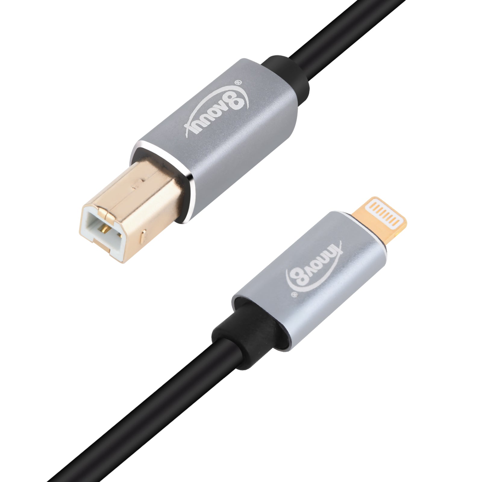 8 Pin to USB-B 2.0 OTG Musical Instrument MIDI Coiled Cable