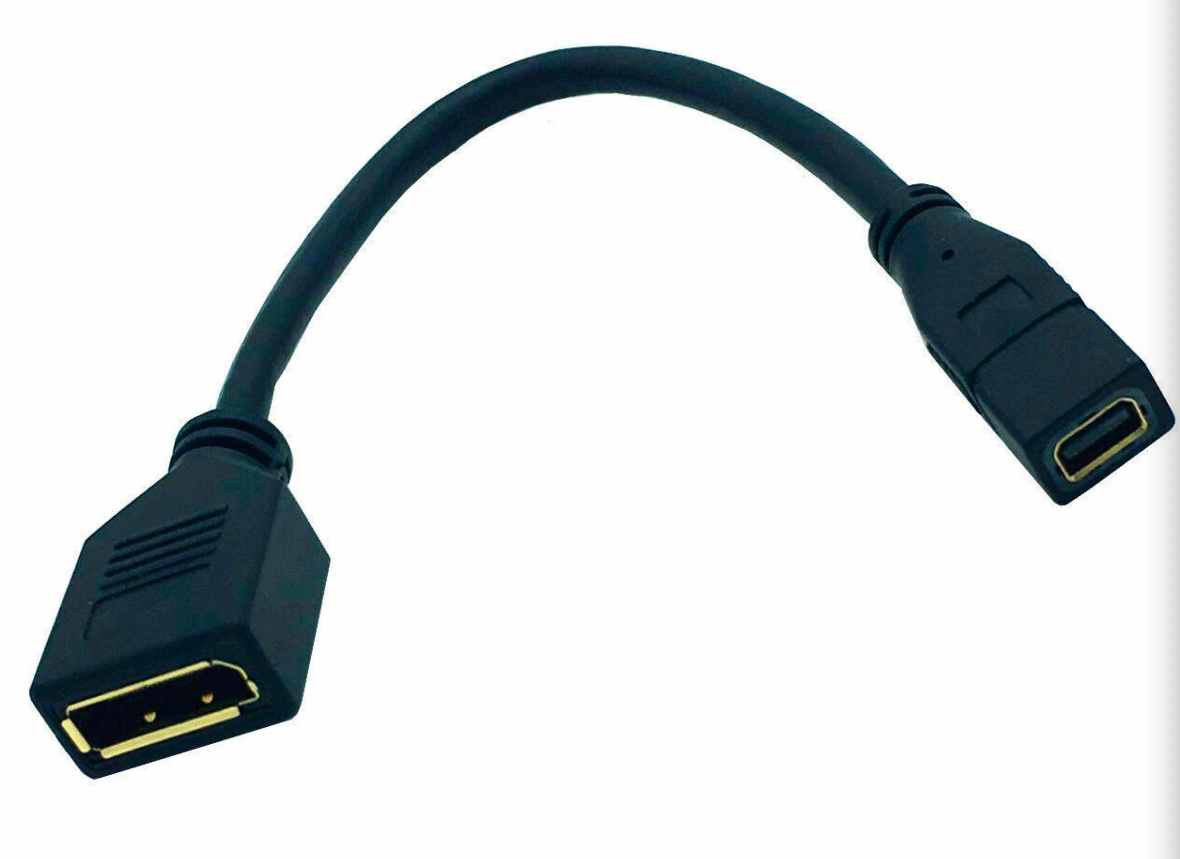 Mini DisplayPort Female to DisplayPort Female Extension Cable 0.3m