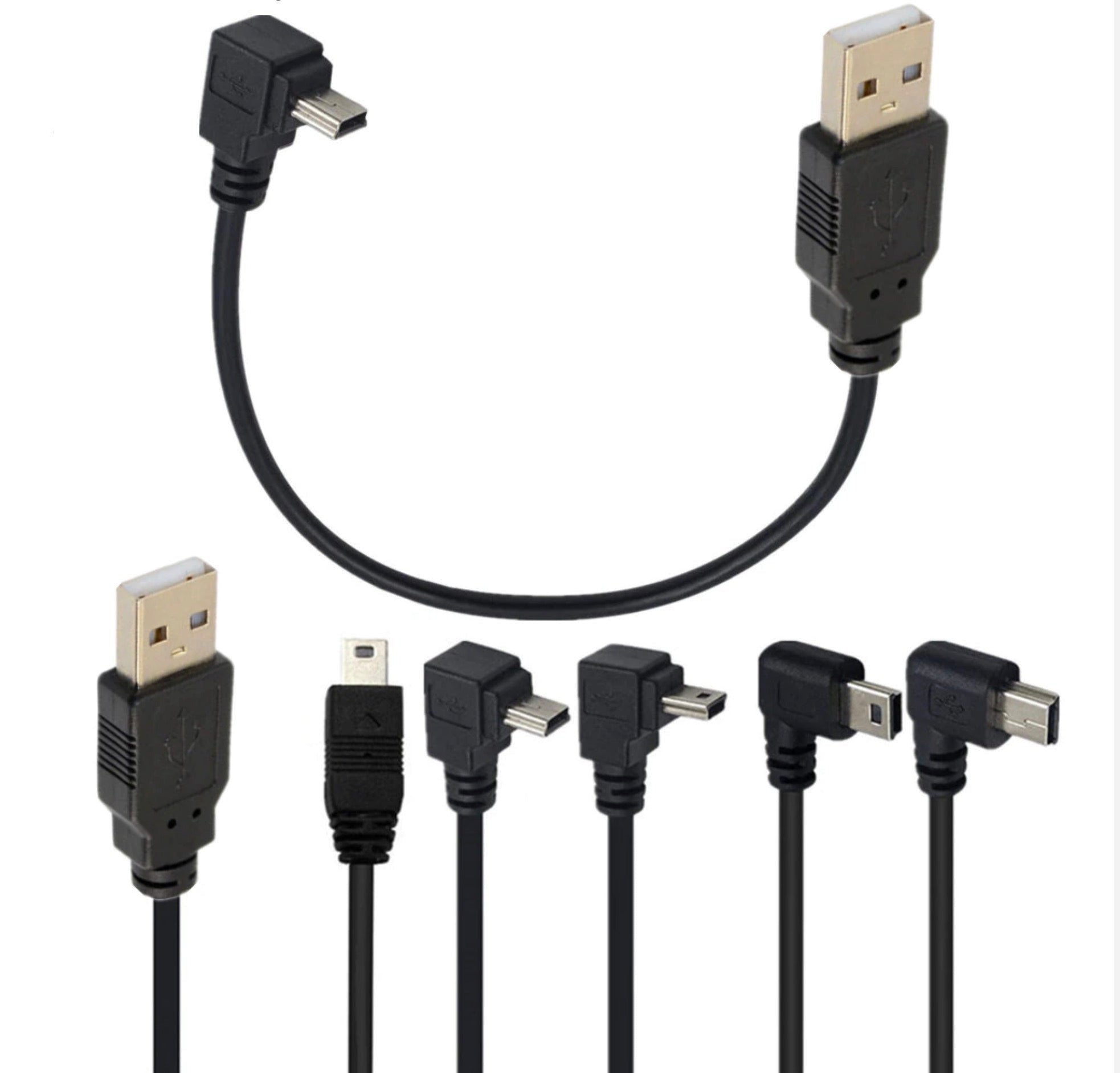 USB 2.0 Type A to Mini B Data Sync & Charging Cable 0.25m