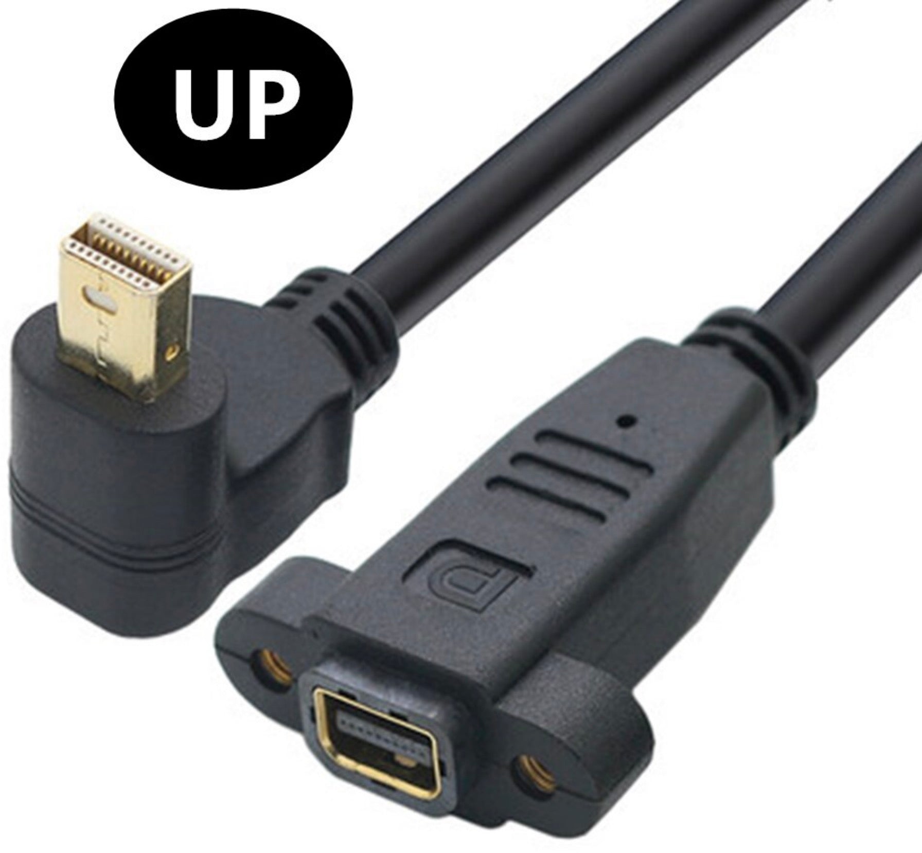Mini Displayport Female to Mini Displayport Female Panel Mount 4k Cable 0.3m