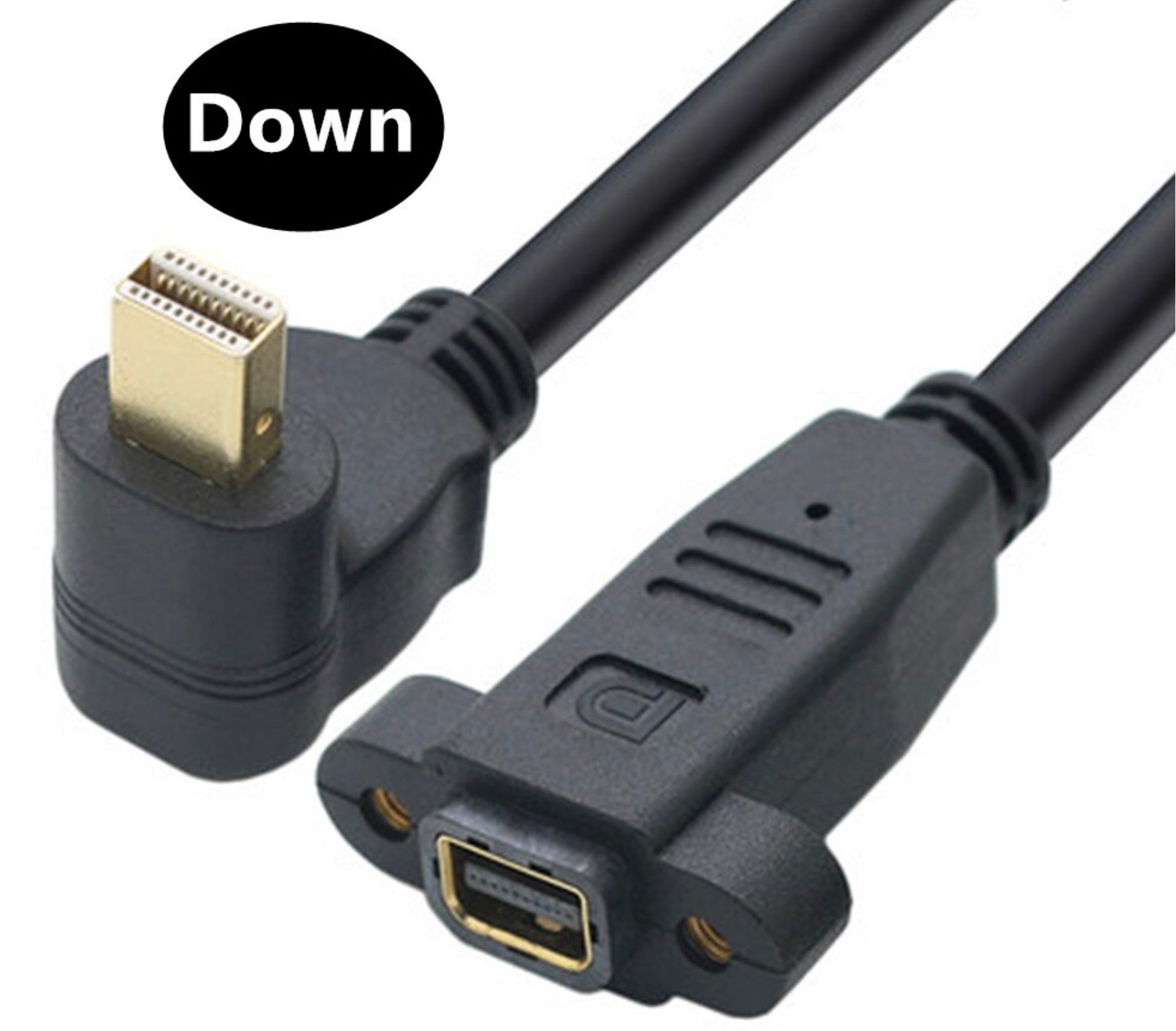 Mini Displayport Female to Mini Displayport Female Panel Mount 4k Cable 0.3m