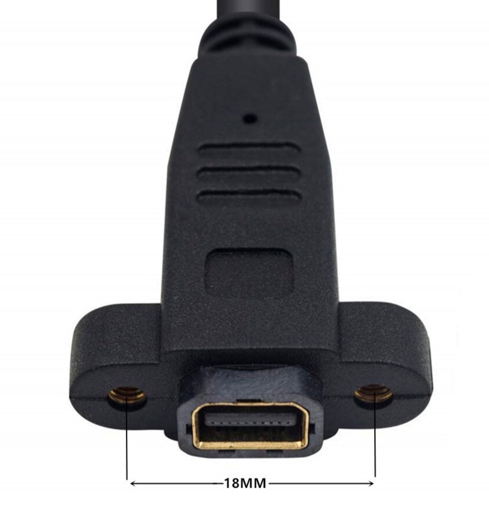Mini Displayport Female to Mini Displayport Female Panel Mount 4k Cable 0.3m