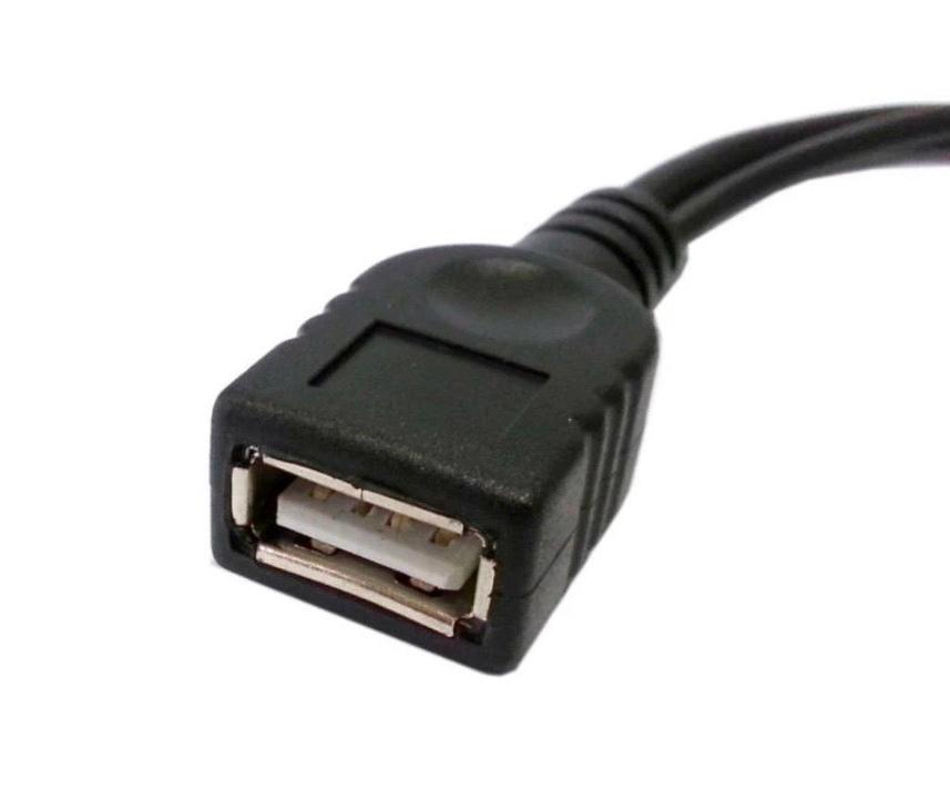 Micro USB Host OTG Cable with External Power Supply 0.2m