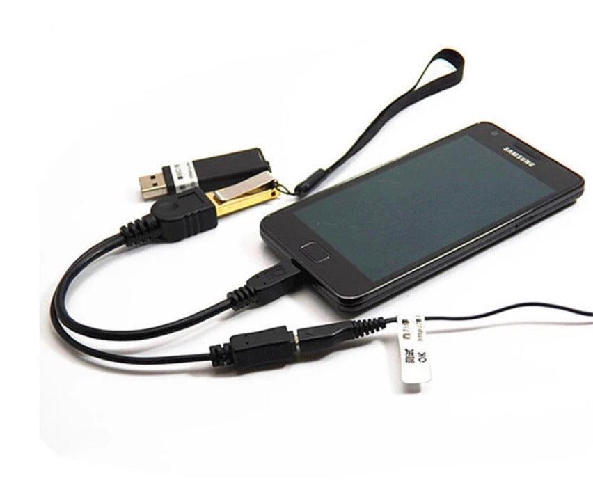 Micro USB Host OTG Cable with External Power Supply 0.2m