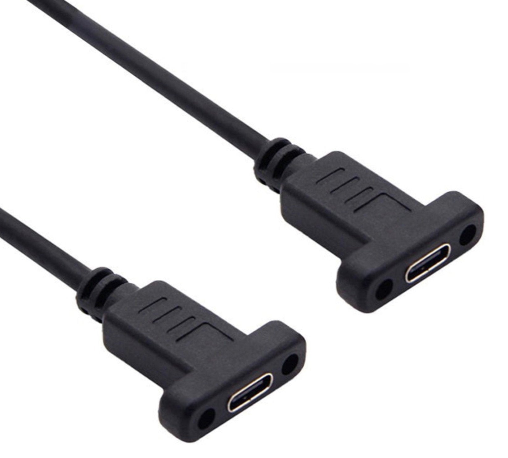 USB C Female to USB C Female Panel Mount Extension Cable USB 3.1 Gen2 3A