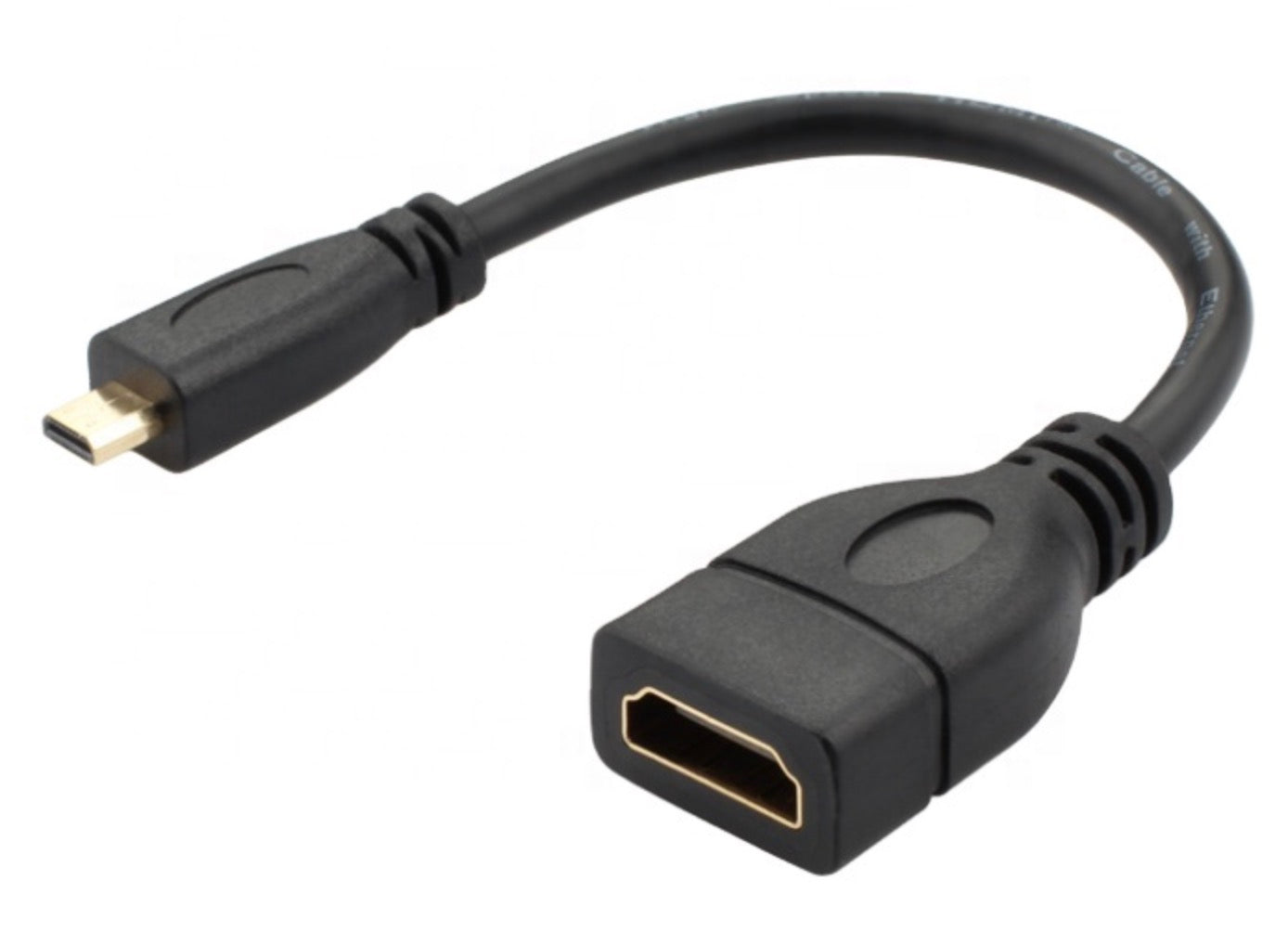 Micro HDMI Male to HDMI Female Adapter Cable for Camera Camcorder 0.15m