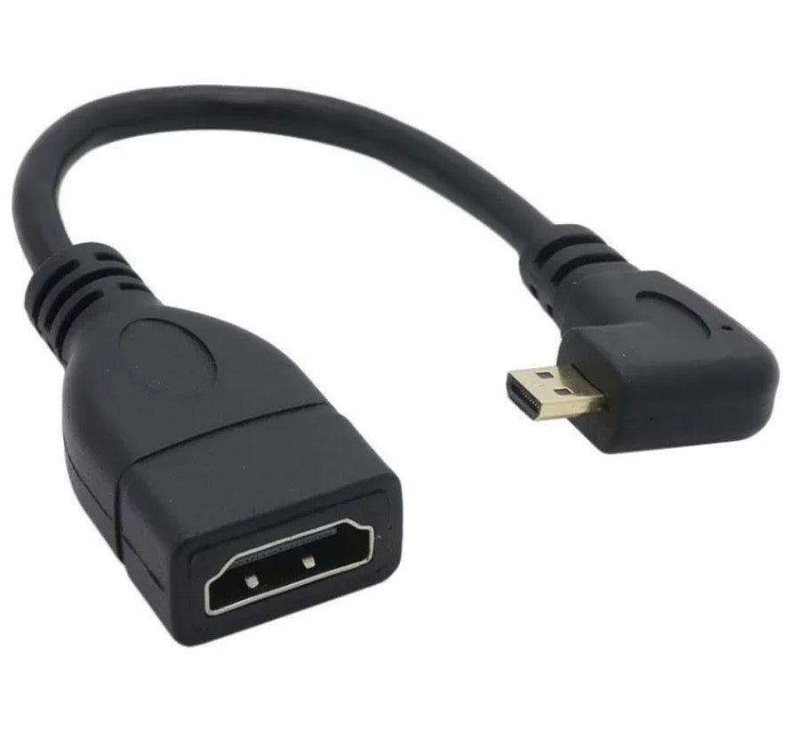 Micro HDMI Male to HDMI Female Adapter Cable for Camera Camcorder 0.15m