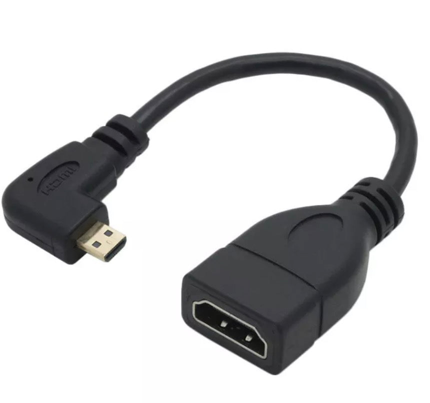 Micro HDMI Male to HDMI Female Adapter Cable for Camera Camcorder 0.15m