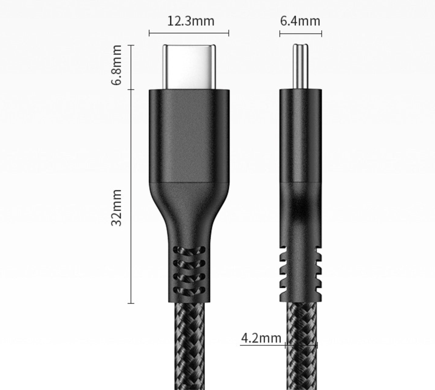USB Type C to USB Type C 5A PD Fast Data Charge Cable 100W 2m