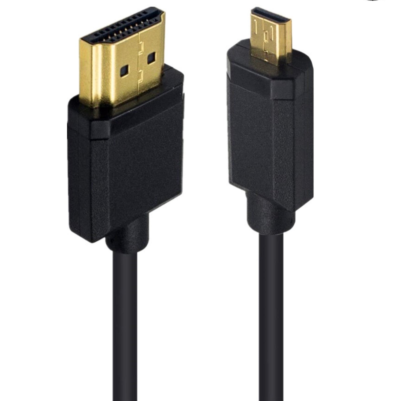 Ultra Slim Micro HDMI Male to Standard HDMI Male Coiled 4K Cable