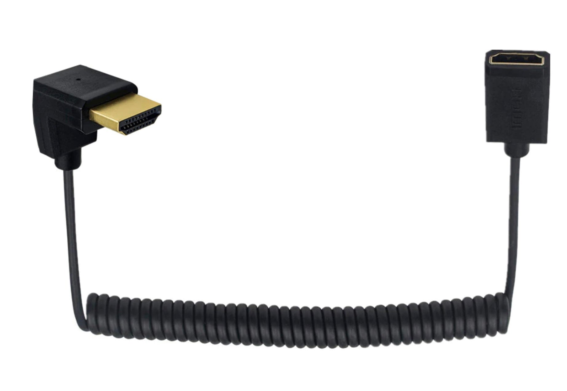 HDMI connector detail for slim coiled cable.