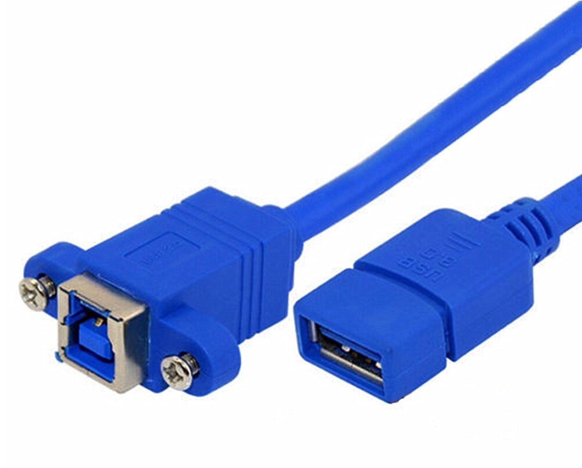 USB 3.0 Type A Female to USB 3.0 Type B Panel Mount Female Data Sync Cable 0.3m