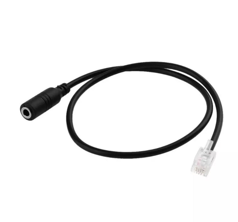 4P4C RJ9/RJ10 to 3.5mm Female Headset Adapter Cable Stereo Converter for Cisco, Plantronics