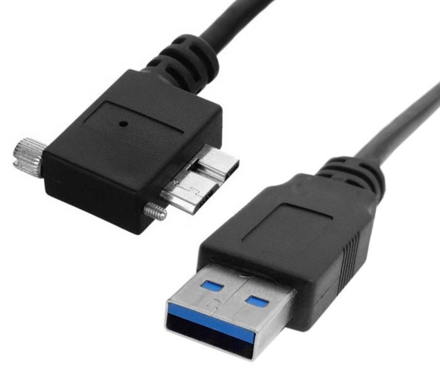 USB-A 3.0 Male to Micro B Angled Data Cable 1.2m