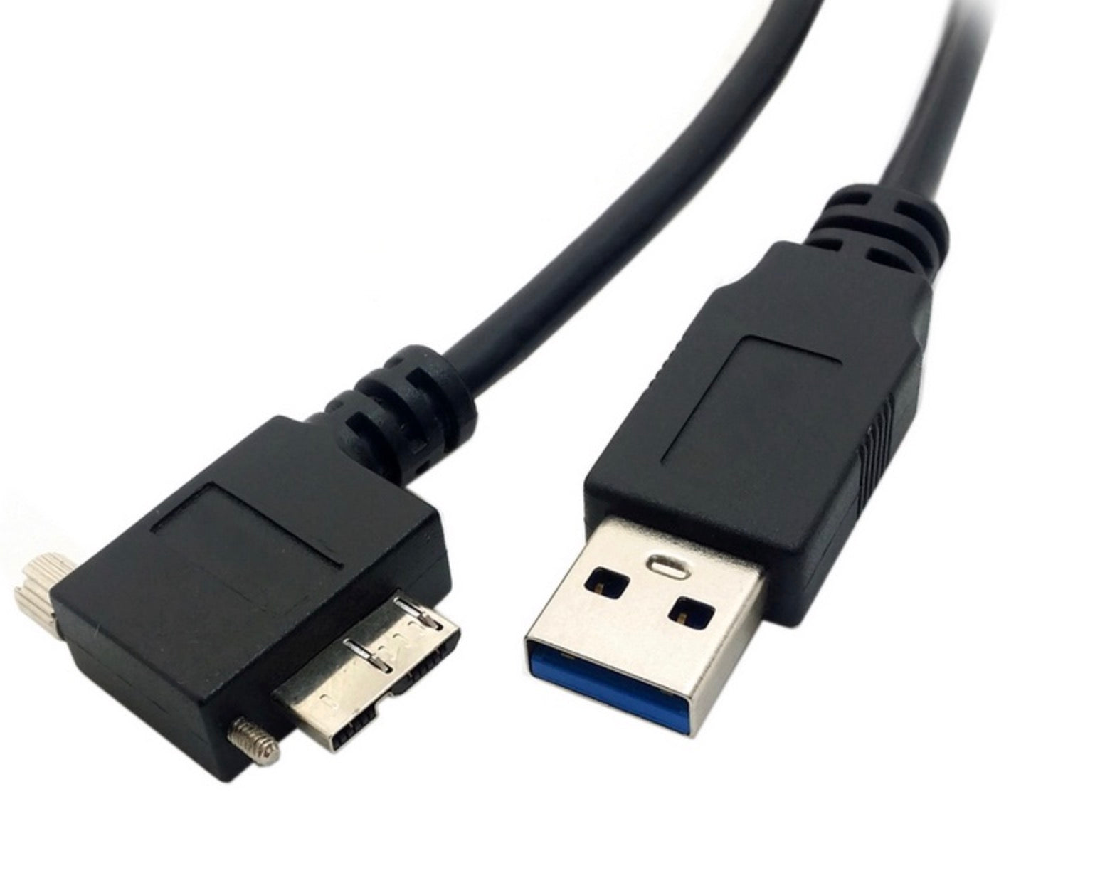 USB-A 3.0 Male to Micro B Angled Data Cable 1.2m
