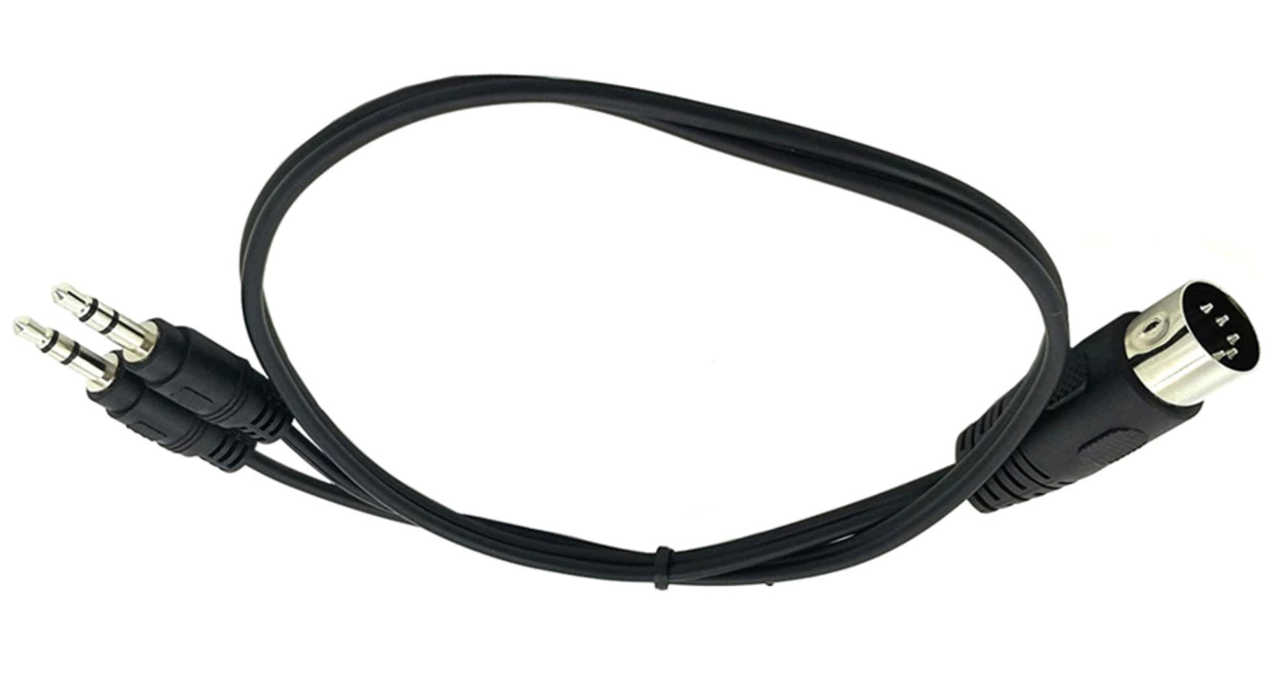 5-Pin Din Plug Male to Dual 3.5mm TRS AUX Headphone Stereo Jack Adapter Input Cable