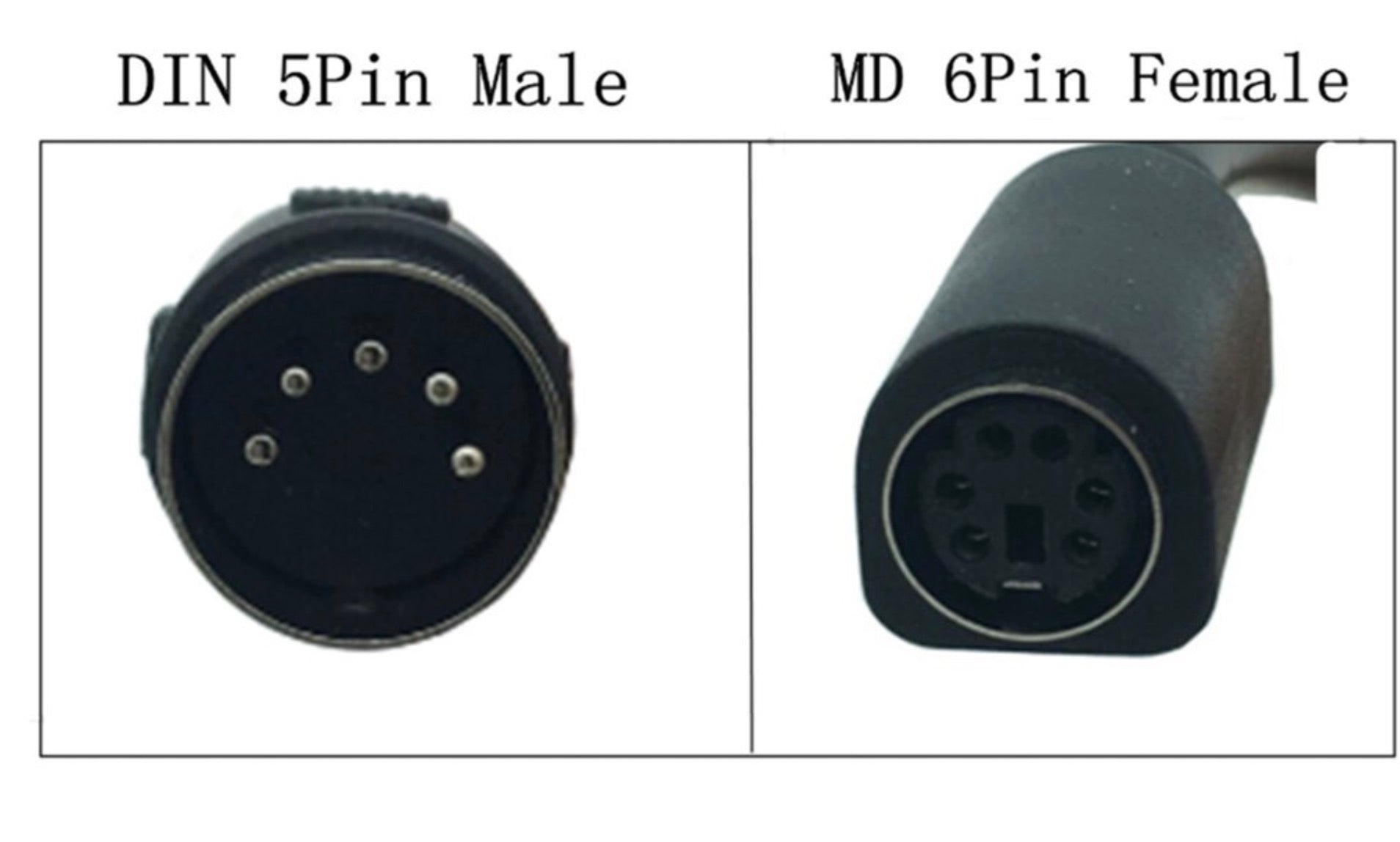 5-Pin Din Male to Mini Din 6-pin PS2 Female Keyboard Adapter Converter Cable