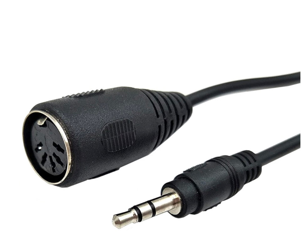 5-Pin Din Female to 3.5 mm TRS Stereo Male Cable