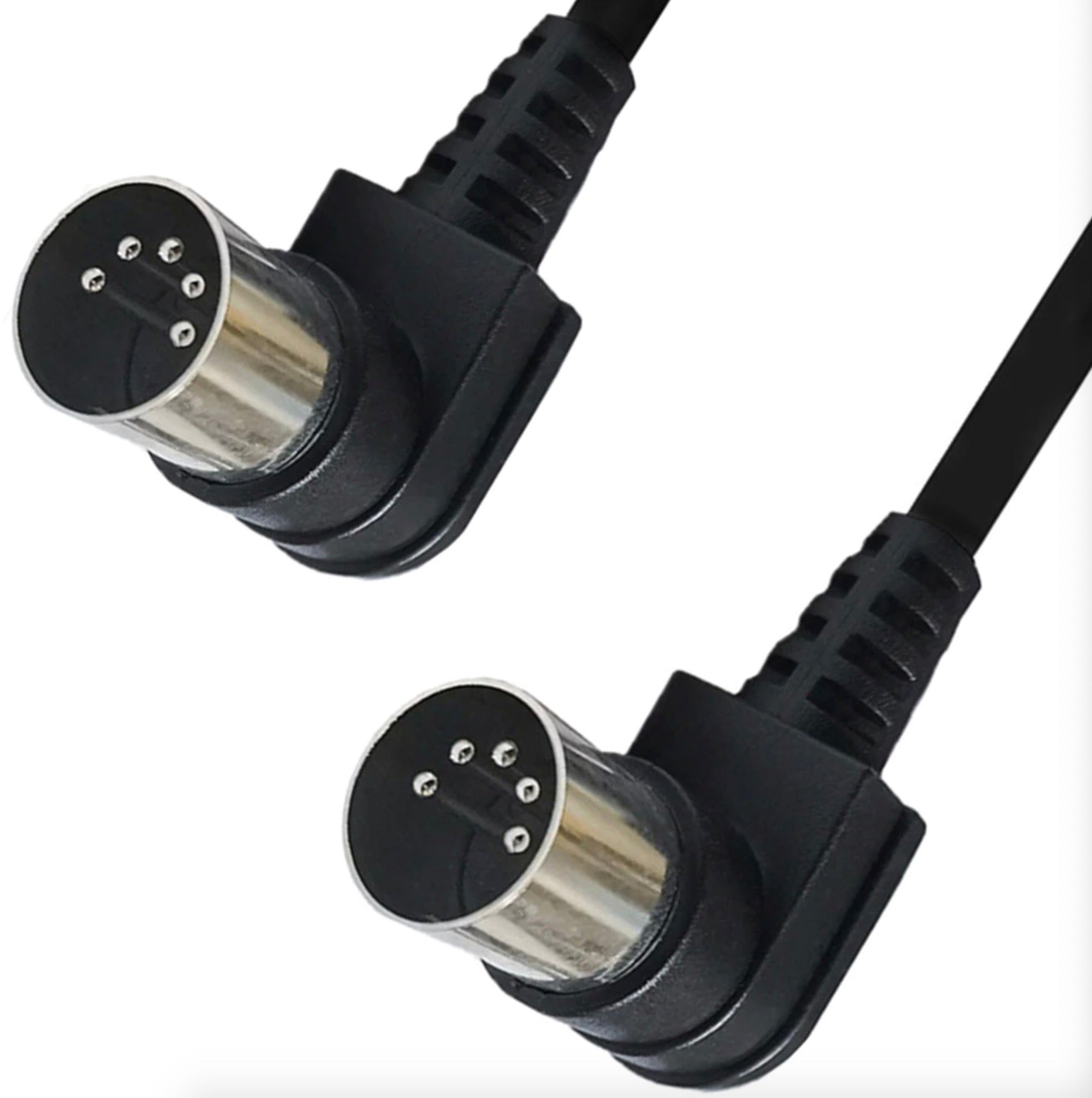5-Pin Din MIDI Cable Angled Male to Male For MIDI Keyboard