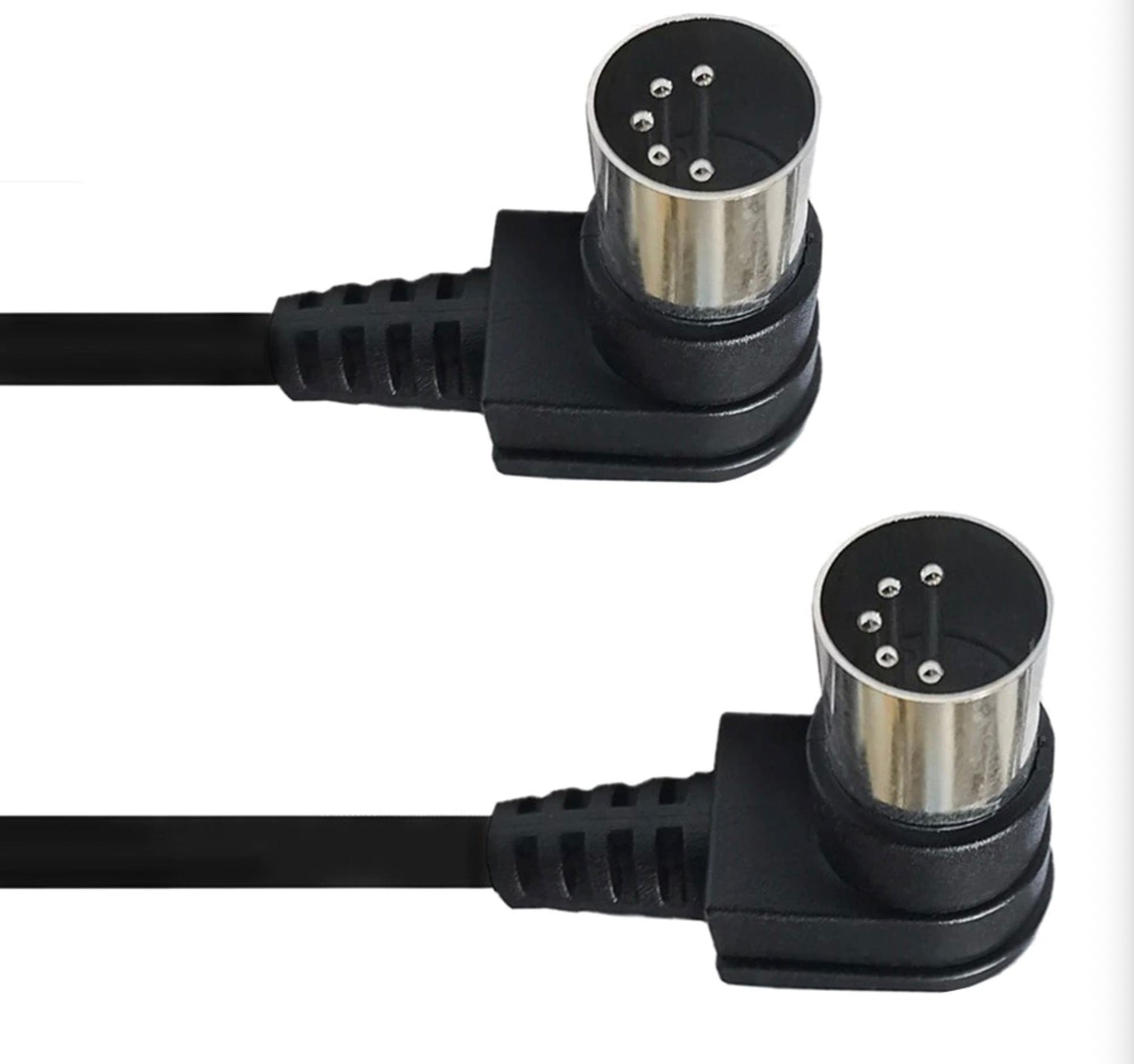 5-Pin Din MIDI Cable Angled Male to Male For MIDI Keyboard