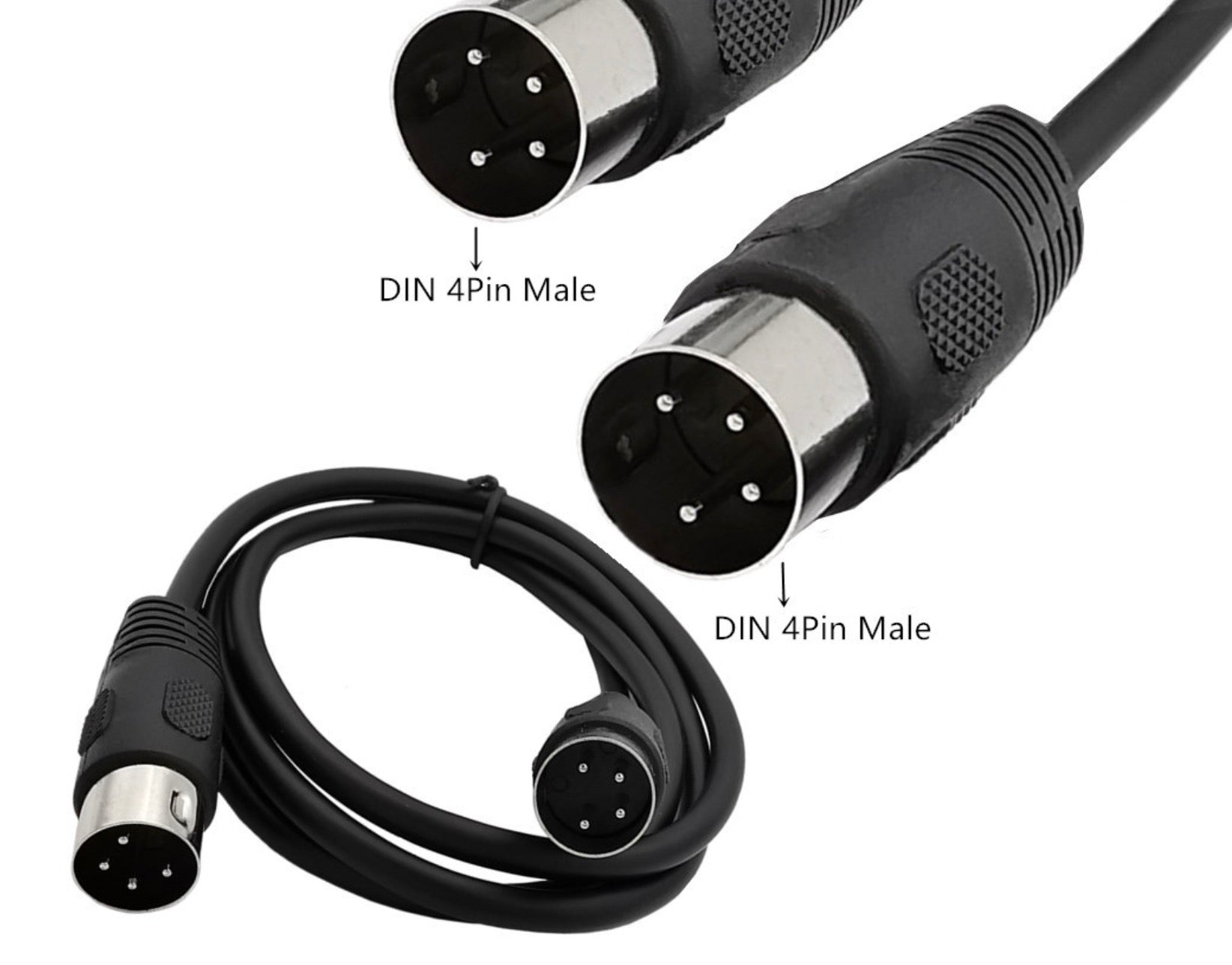 4-Pin Din Male to Male Power Cable for Din Audio Connector Digital Devices