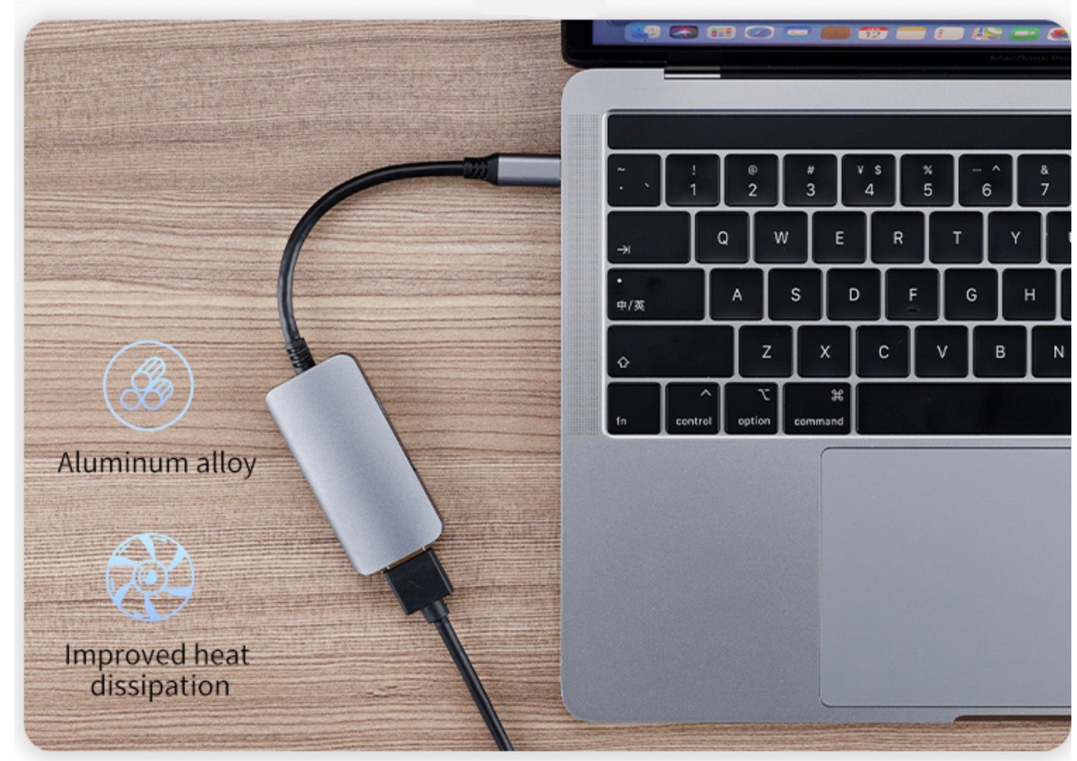 USB-C 3-in-1 Hub with HDMI 4K, 3.5mm Audio and PD 100W Port