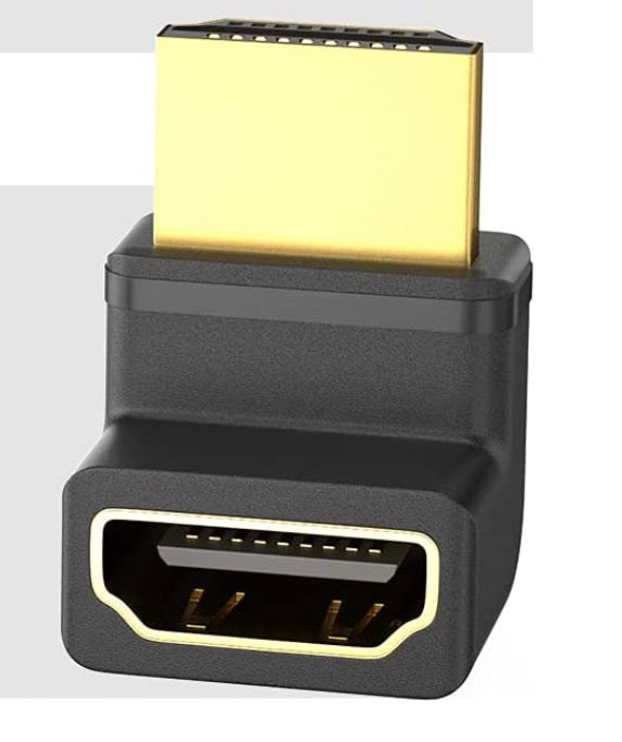8K HDMI 2.1 Angled Adapter – Male to Female, 8K@60Hz, HDR, Dolby Vision Support
