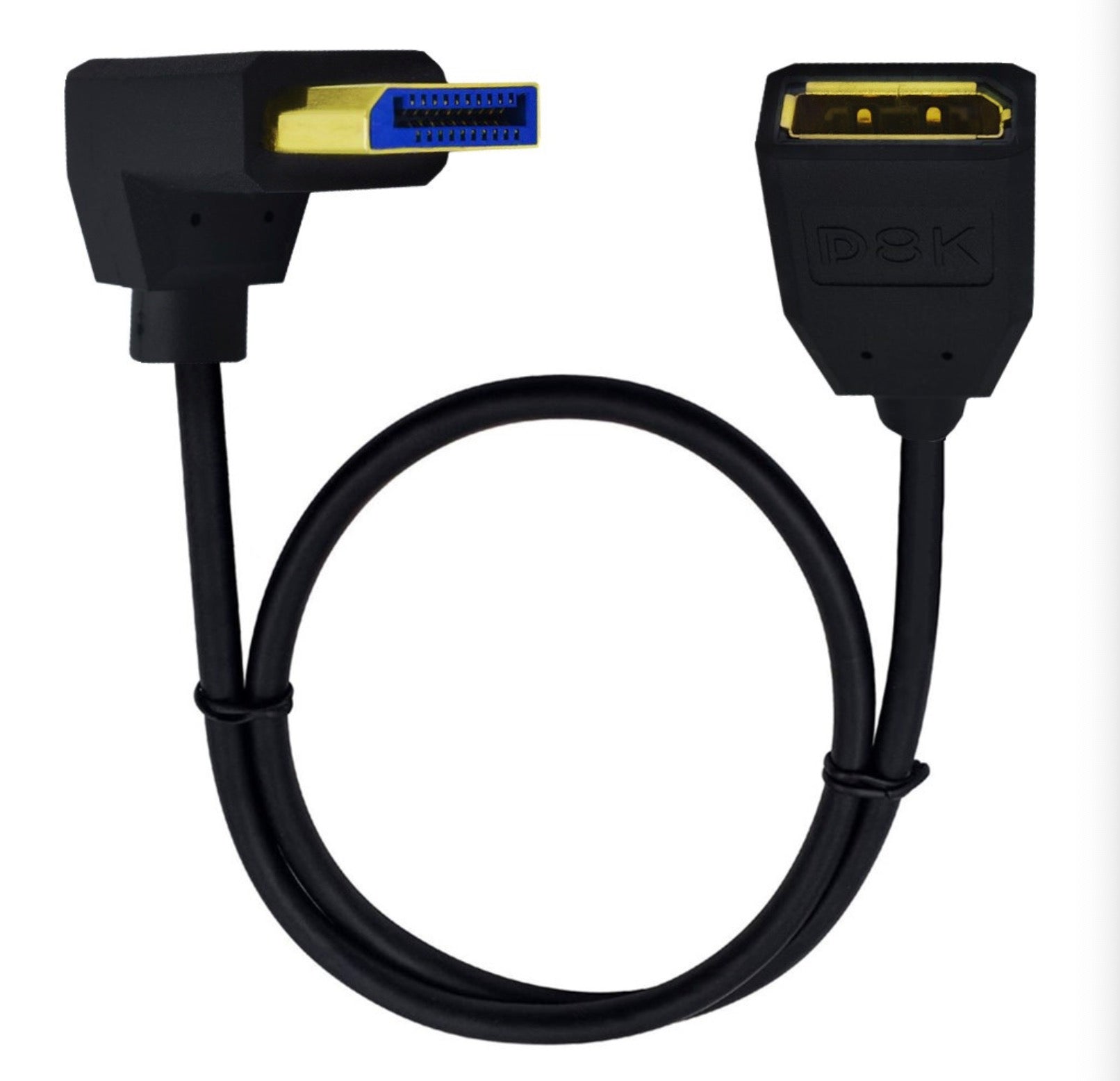 8K DisplayPort 1.4 Up Angled Male to Female Extension Cable HDR 8K@60Hz