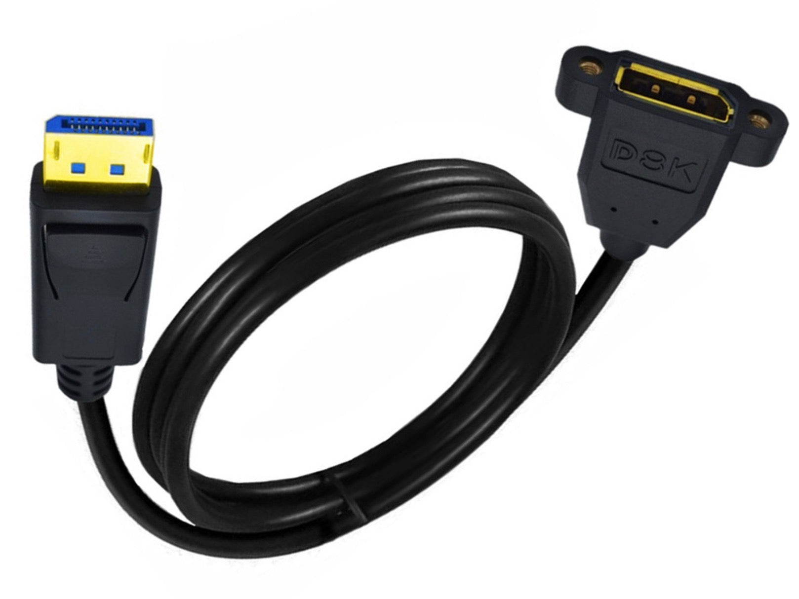 8K DisplayPort 1.4 Male to Female Panel Mount Extension Cable 8K@60Hz